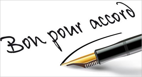 Bon pour accord du chantier